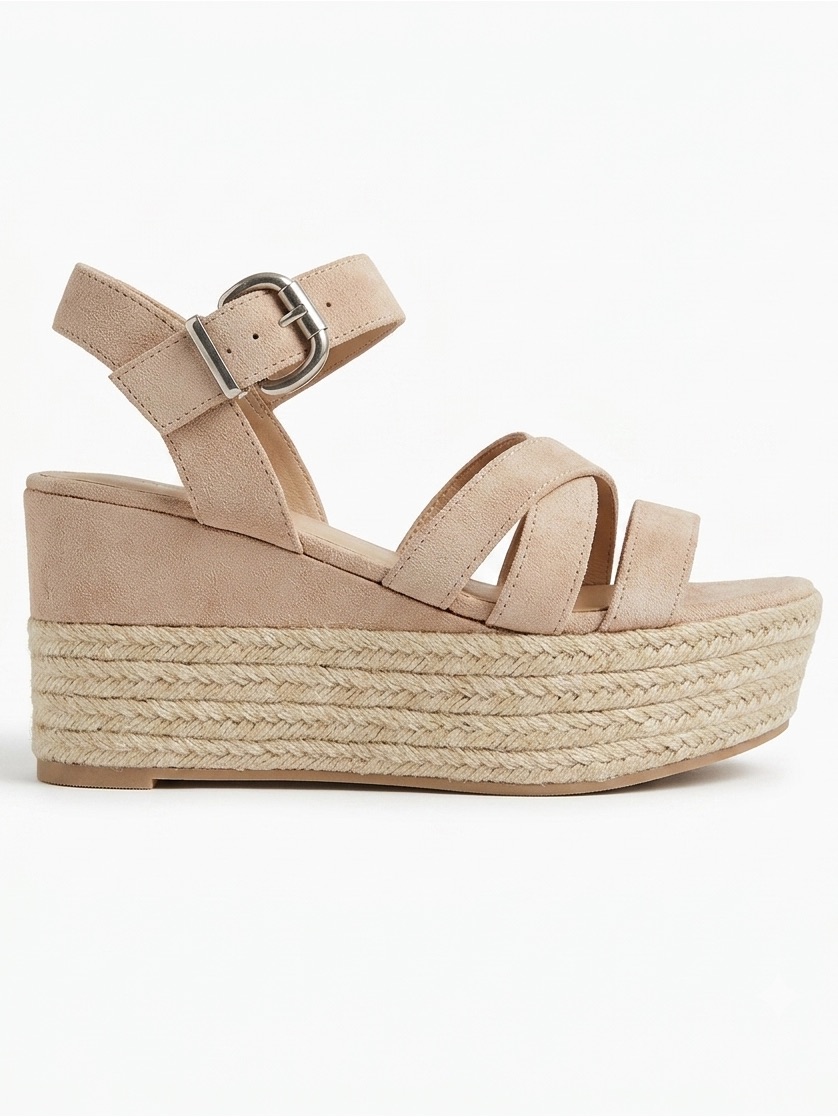 Nwt Steve Madden Beige Suede Strappy Sandal Size 6